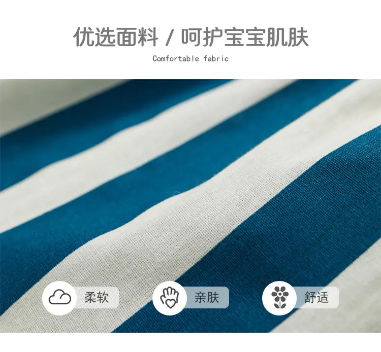 Kids Striped Cotton Suit 2025 Summer Korean Style — feature 3