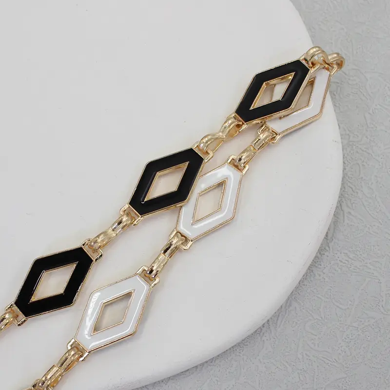 Women's Black & White Geometric Waist Chain - Image 6
