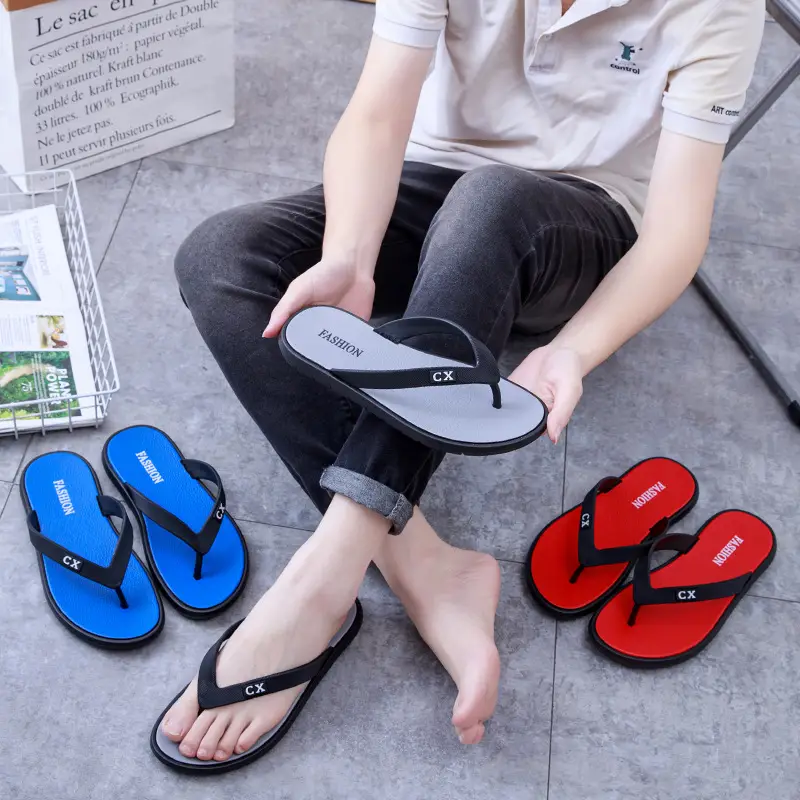 Men's Black Open Toe Sandals Spring Summer Comfortable