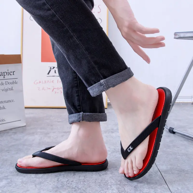 Men's Black Open Toe Sandals Spring Summer Comfortable