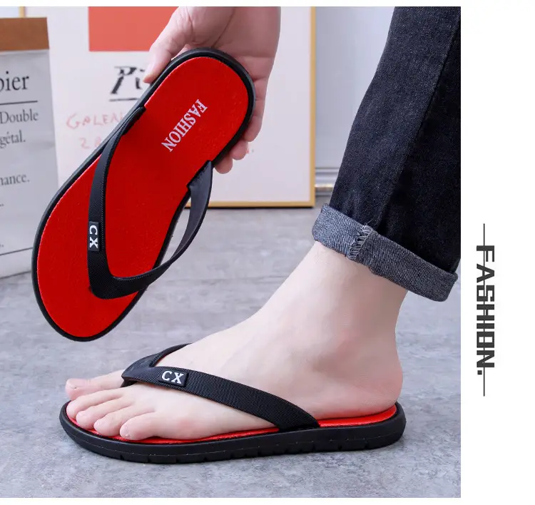 Men's Black Open Toe Sandals Spring Summer Comfortable — feature 11