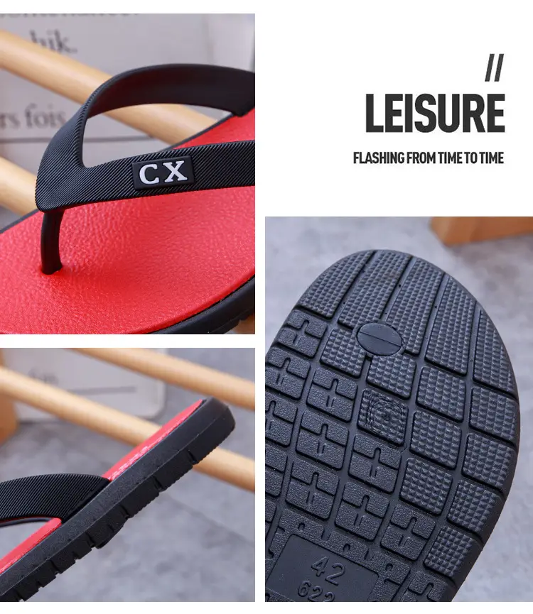 Men's Black Open Toe Sandals Spring Summer Comfortable — feature 2