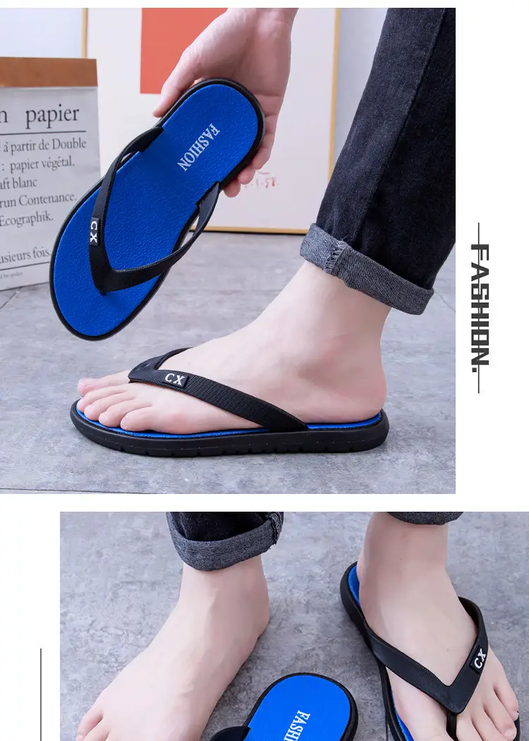 Men's Black Open Toe Sandals Spring Summer Comfortable — feature 8