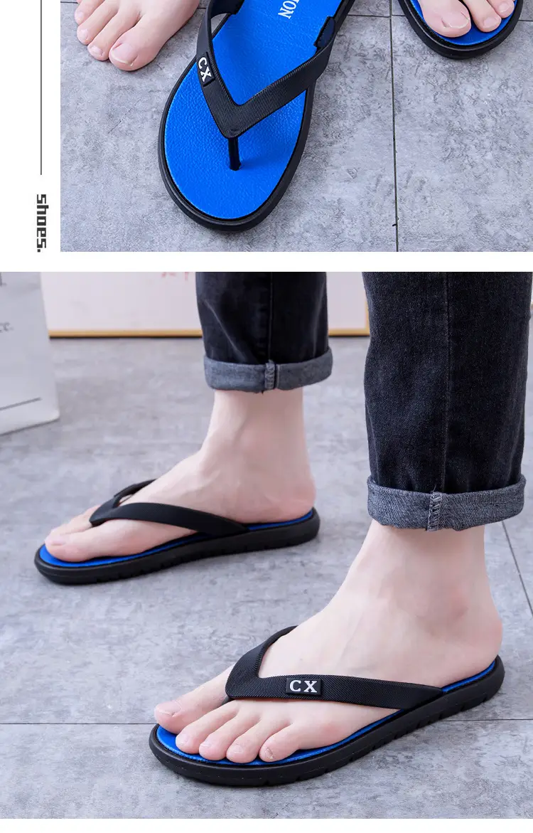 Men's Black Open Toe Sandals Spring Summer Comfortable — feature 9