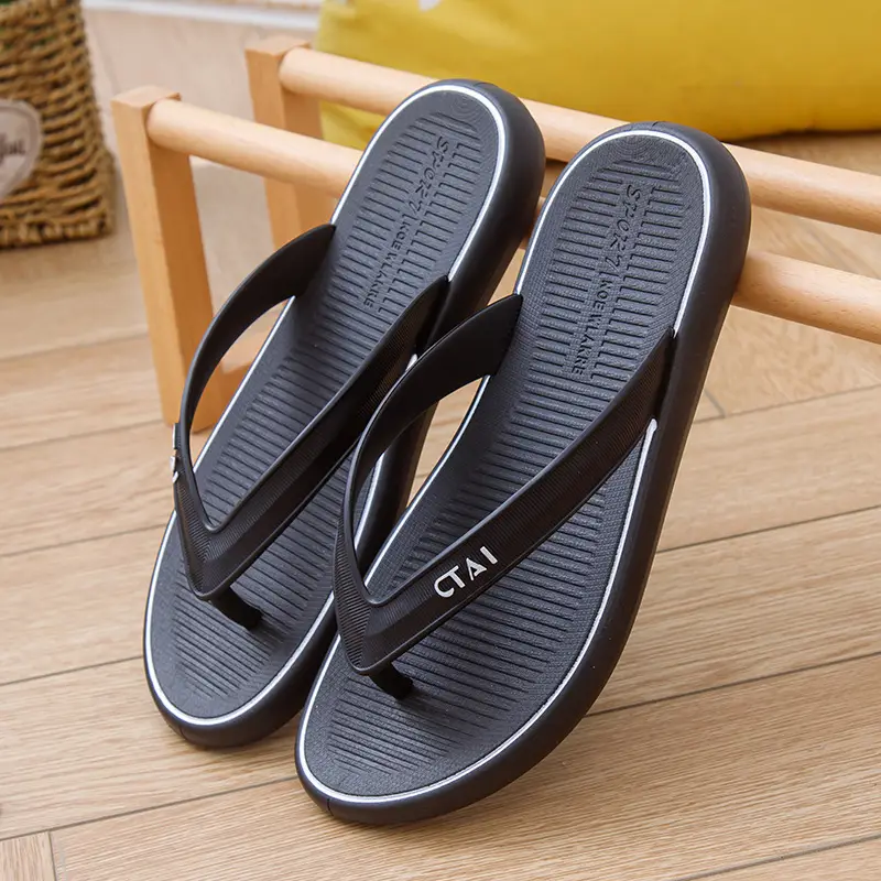 Men's Black Open Toe Sandals Spring Summer Comfortable