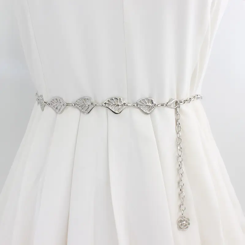 Silver Leaf Hook Chain Women's All-Match Fashion - Image 2
