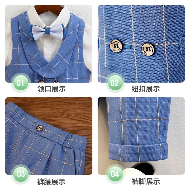 British Gentleman Vest Suit for Baby Boy One Year Old