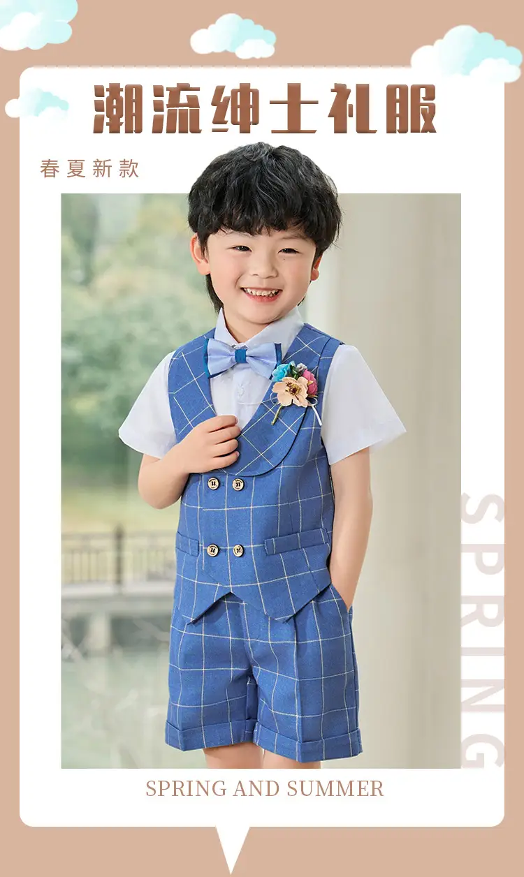 British Gentleman Vest Suit for Baby Boy One Year Old — feature 1