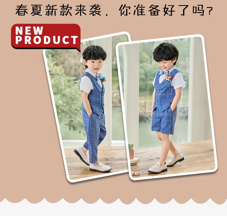 British Gentleman Vest Suit for Baby Boy One Year Old — feature 2