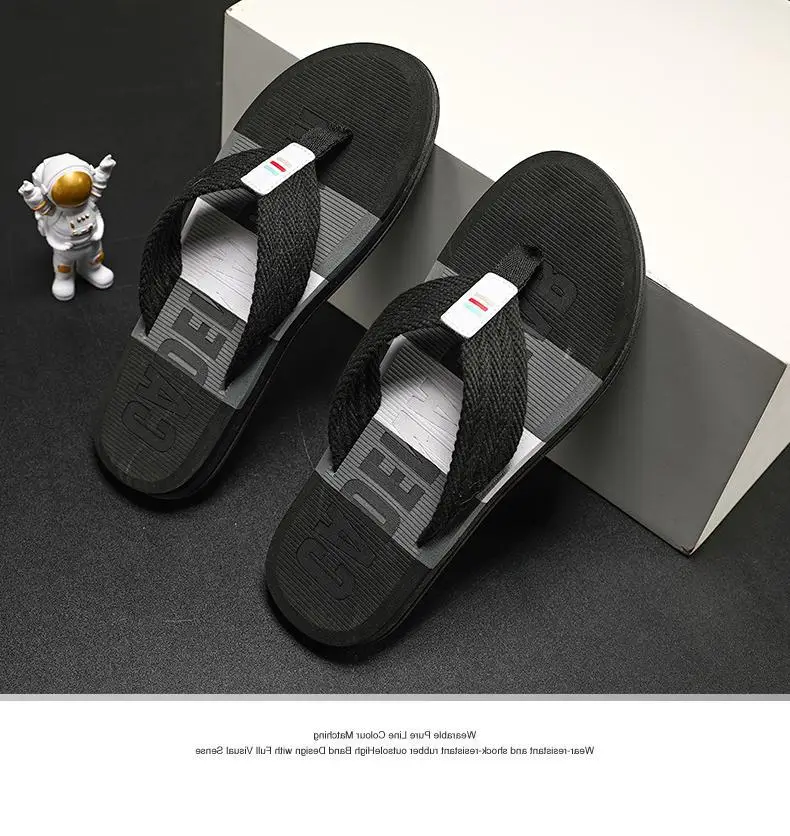 Korean Trend Yellow Strap Beach Flip Flops — feature 10