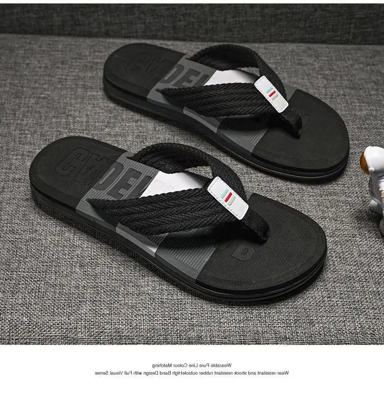 Korean Trend Yellow Strap Beach Flip Flops — feature 11