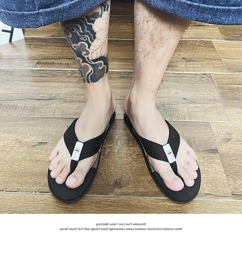 Korean Trend Yellow Strap Beach Flip Flops — feature 13