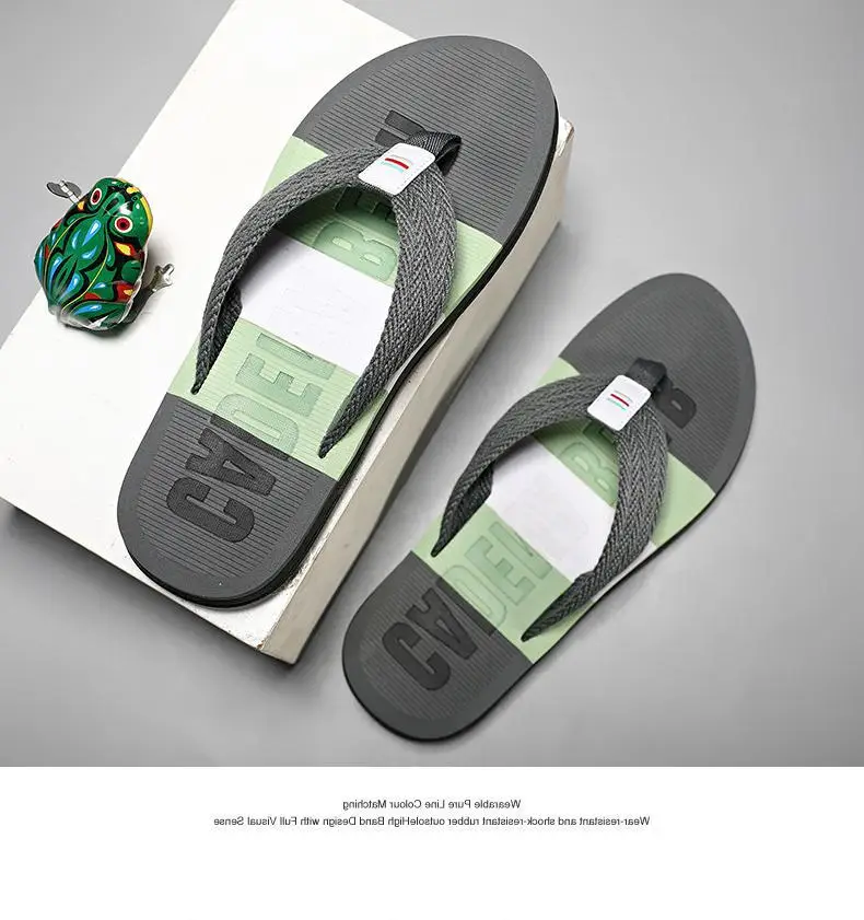 Korean Trend Yellow Strap Beach Flip Flops — feature 16
