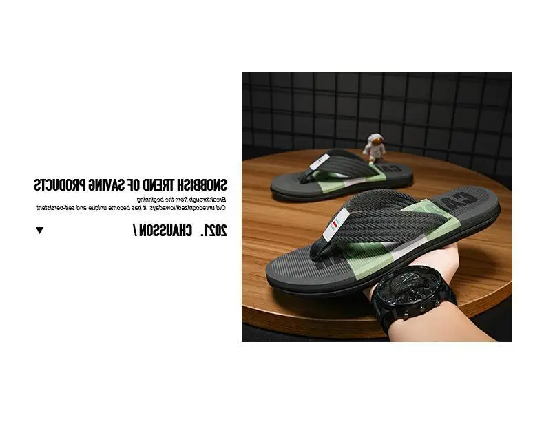 Korean Trend Yellow Strap Beach Flip Flops — feature 2