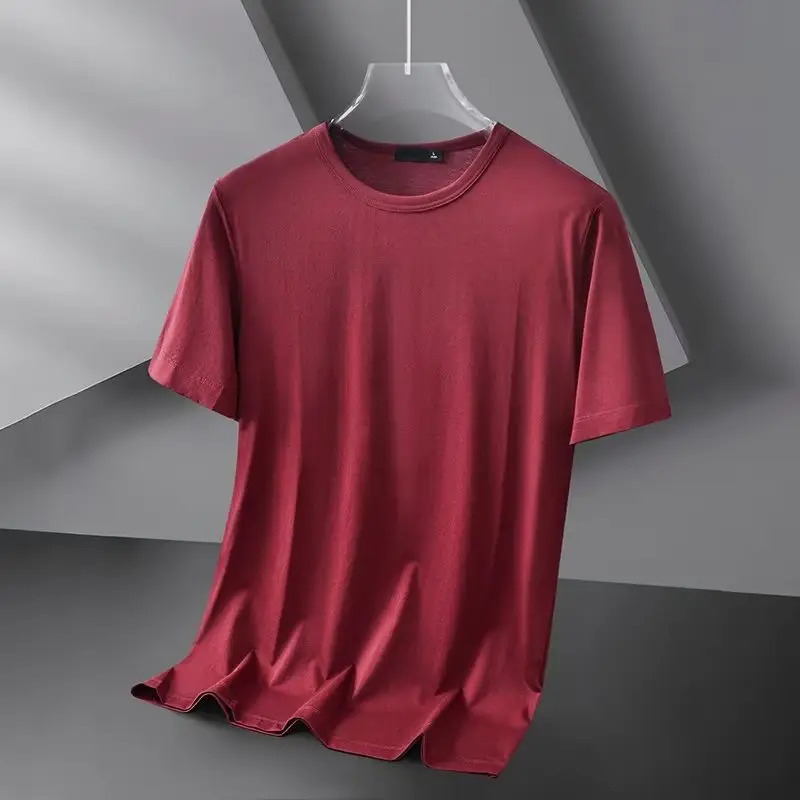 Men V-Neck Slim Fit White Polyester Top 160g - Image 11