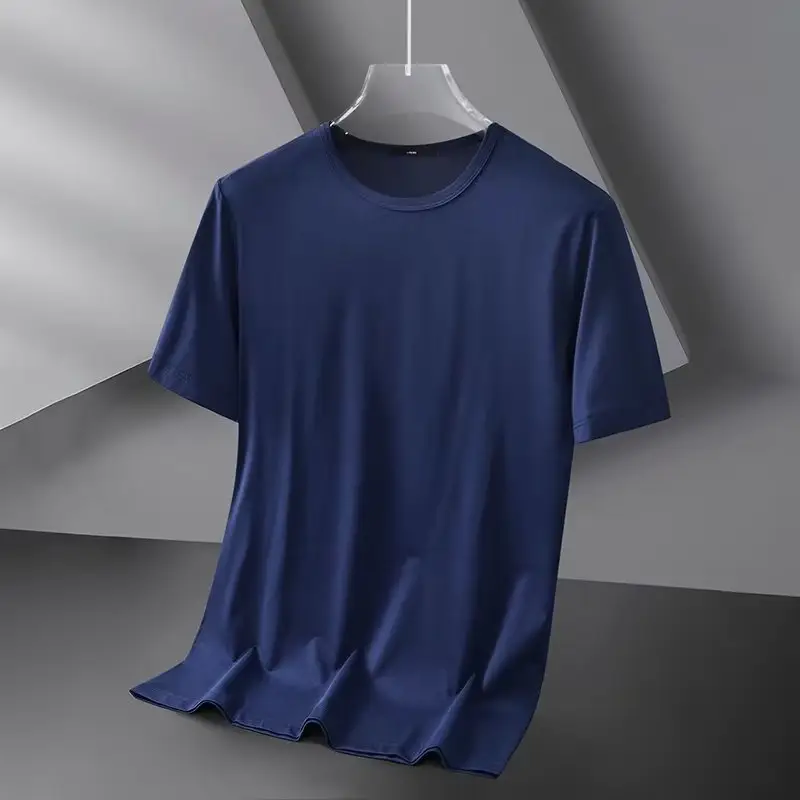 Men V-Neck Slim Fit White Polyester Top 160g - Image 12