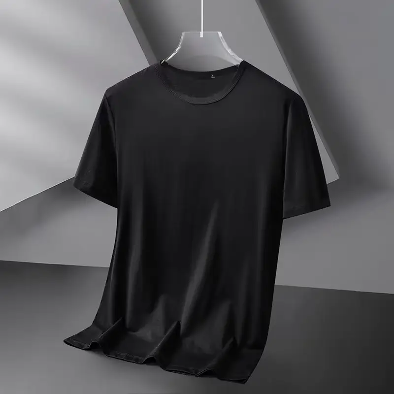 Men V-Neck Slim Fit White Polyester Top 160g - Image 7