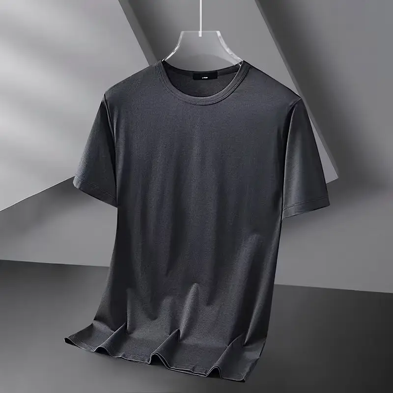Men V-Neck Slim Fit White Polyester Top 160g - Image 9
