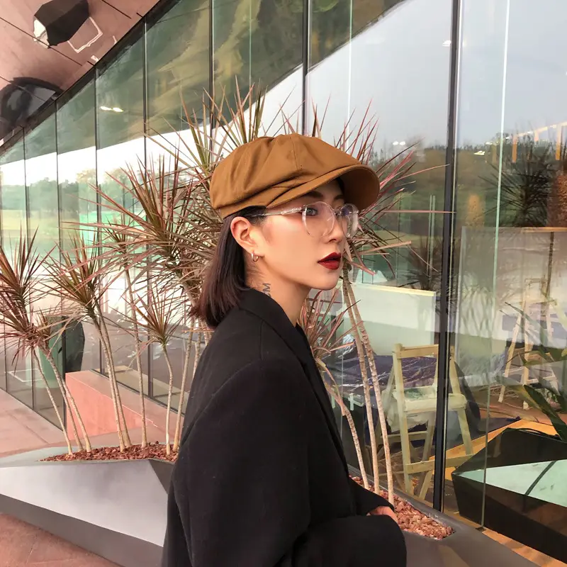 Women Duck Tongue Forward Hat Korean Style British Retro Newsboy Octagonal Hat Painter Beret - Image 5