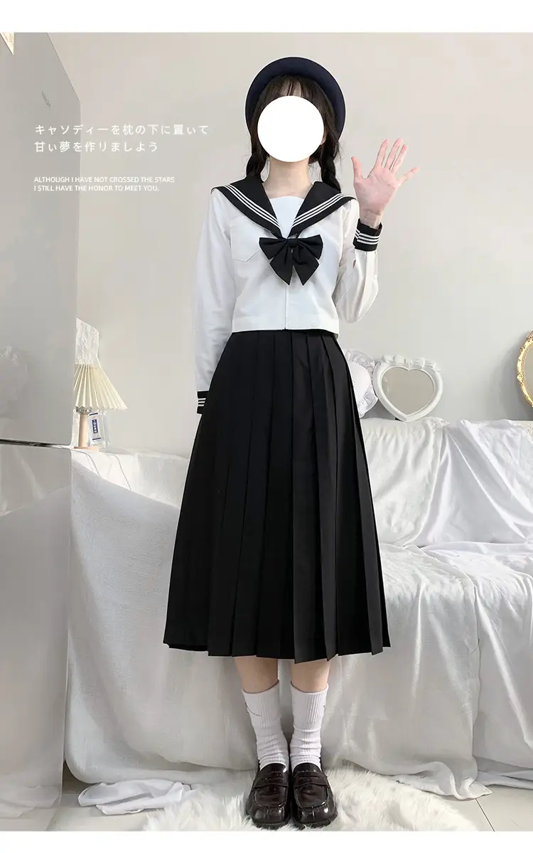Black Pleated Skirt 45CM High Temp — feature 15