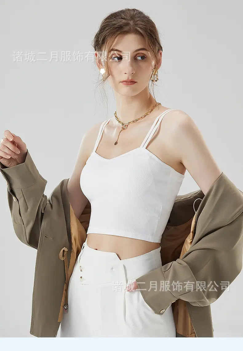 Women's 2023 Summer Camisole Vest with Chest Pad — feature 13