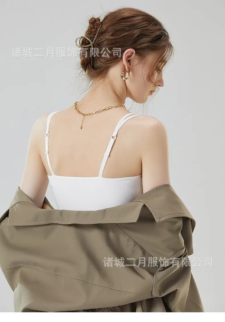Women's 2023 Summer Camisole Vest with Chest Pad — feature 15