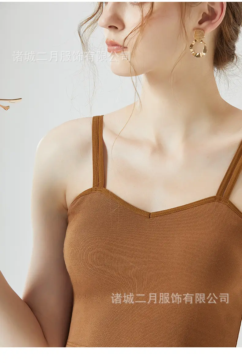 Women's 2023 Summer Camisole Vest with Chest Pad — feature 23