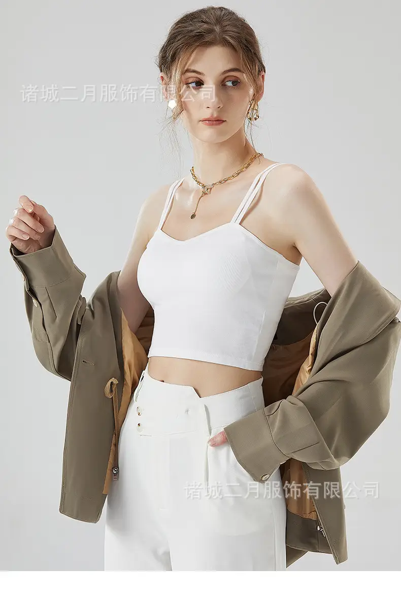 Women's 2023 Summer Camisole Vest with Chest Pad — feature 32