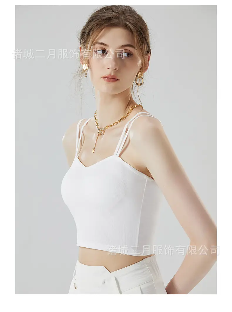 Women's 2023 Summer Camisole Vest with Chest Pad — feature 33