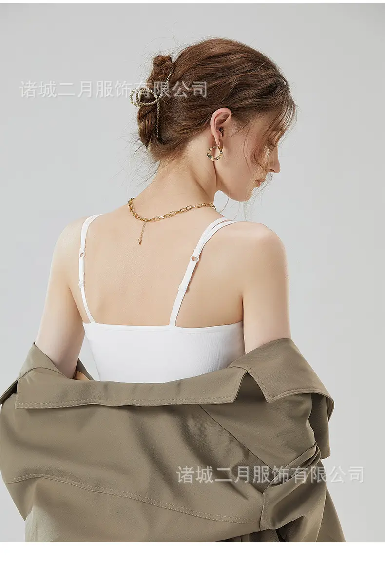 Women's 2023 Summer Camisole Vest with Chest Pad — feature 34