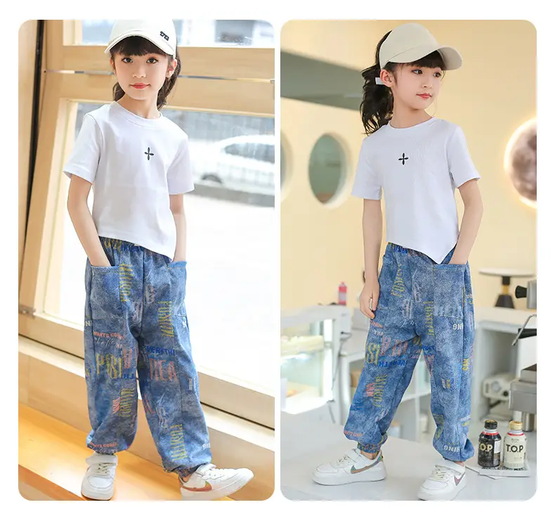 Blue Denim Trousers for Kids Large Casual Summer Pants — feature 10