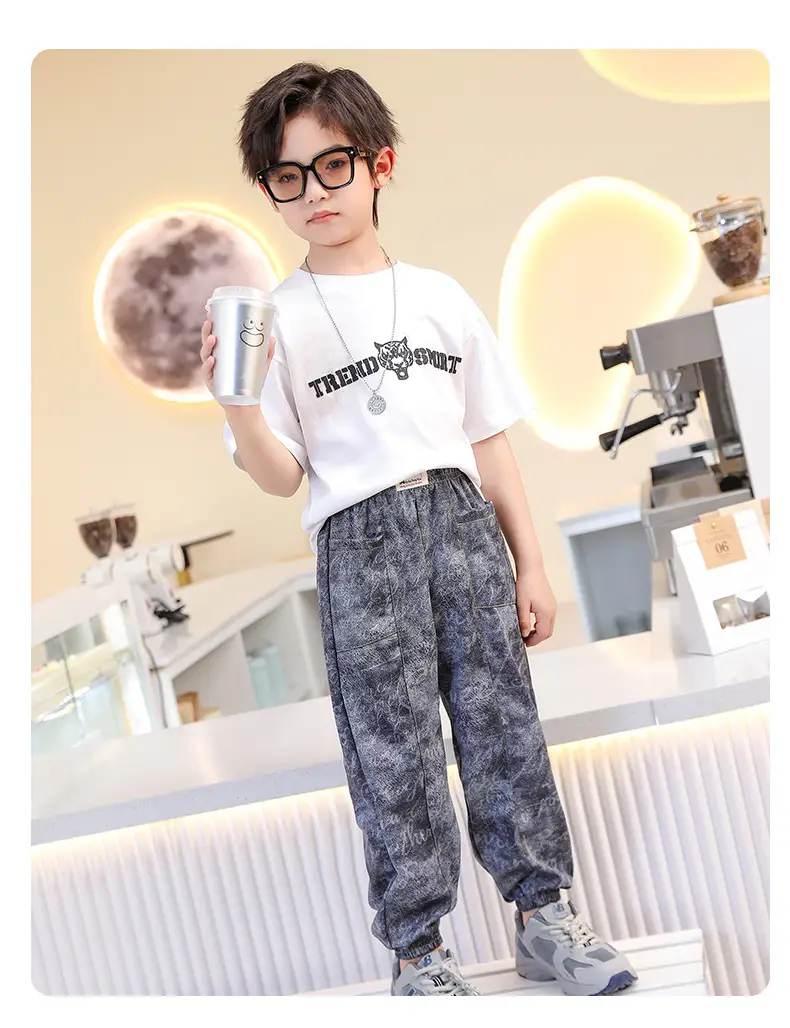 Blue Denim Trousers for Kids Large Casual Summer Pants — feature 13