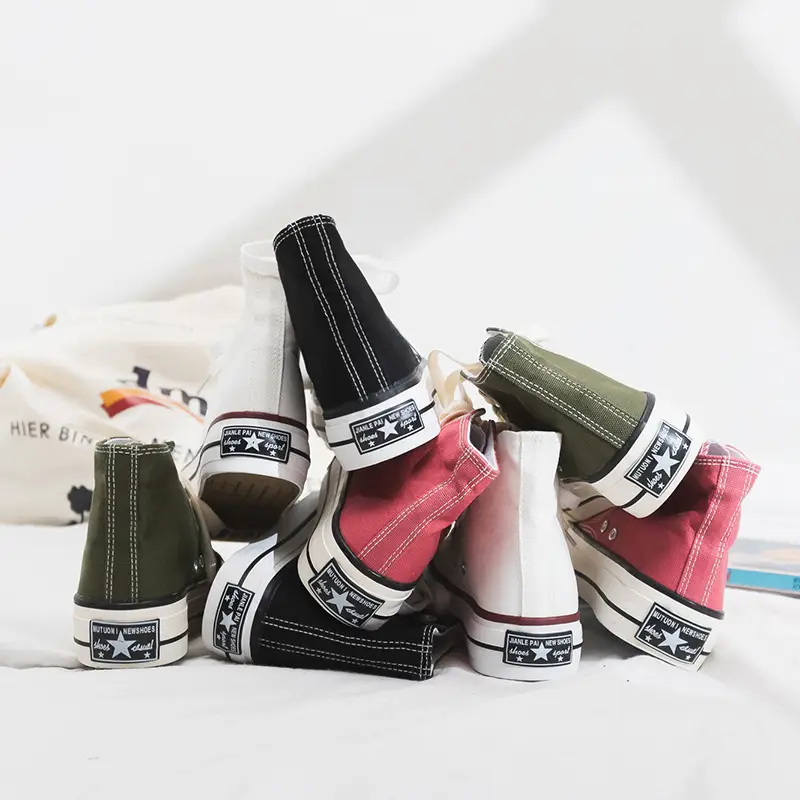 Thick-Soled High-Top Canvas Shoes for Women, Flats Platform Shoes, Versatile Cloth Shoes, Breathable Women's Shoes, Student Korean Style Women's Shoes R66 - Image 8