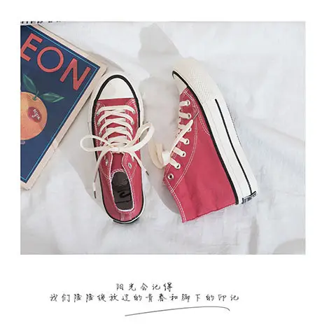 Thick-Soled High-Top Canvas Shoes for Women, Flats Platform Shoes, Versatile Cloth Shoes, Breathable Women's Shoes, Student Korean Style Women's Shoes R66 — feature 16