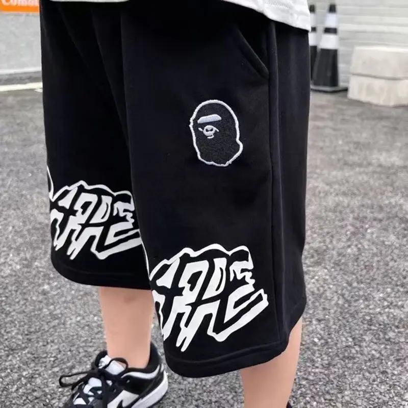 Boys Black Monkey Print Shorts 2026 Summer - Image 5
