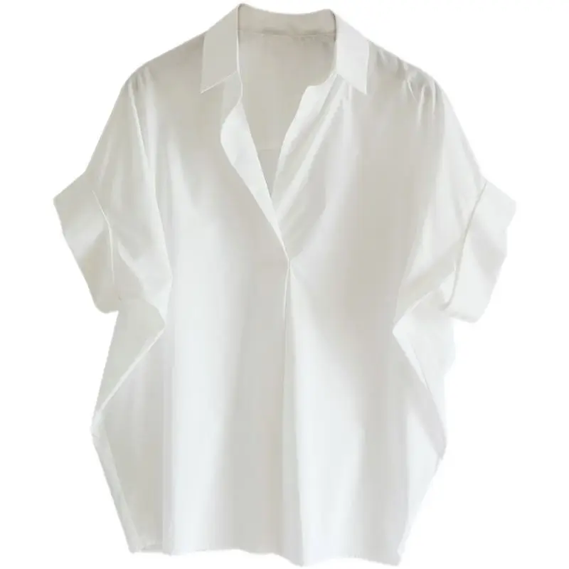 White Long Sleeve Shirt with Brown Handbag & High Heels