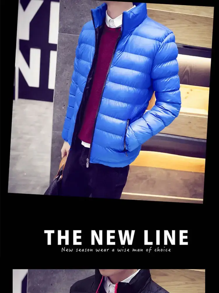 Men Blue Crossbody Puffer Jacket with Crossbody Strap — feature 3