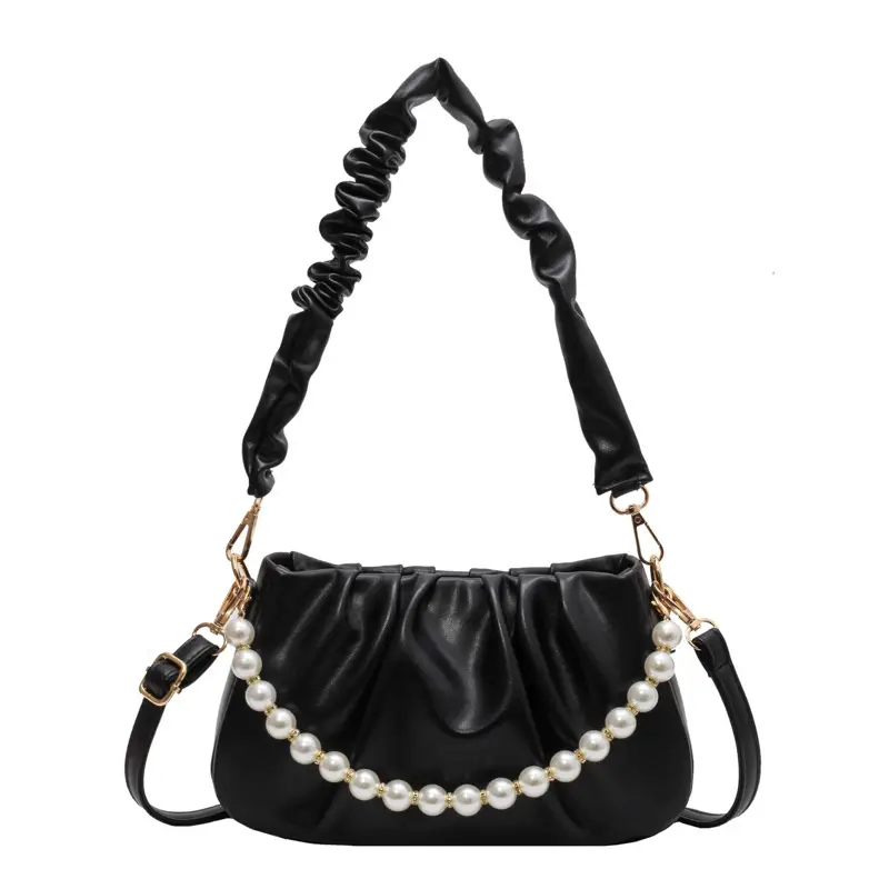 Pink Beaded Pearl Shoulder Bag for Women - Image 10