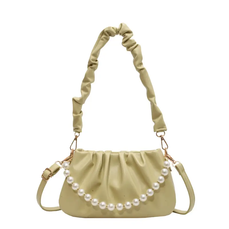 Pink Beaded Pearl Shoulder Bag for Women - Image 4