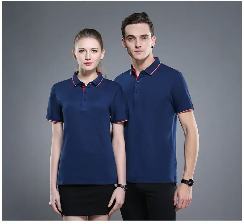 Summer Polo Shirt with Red Embroidery & Blue Color — feature 25