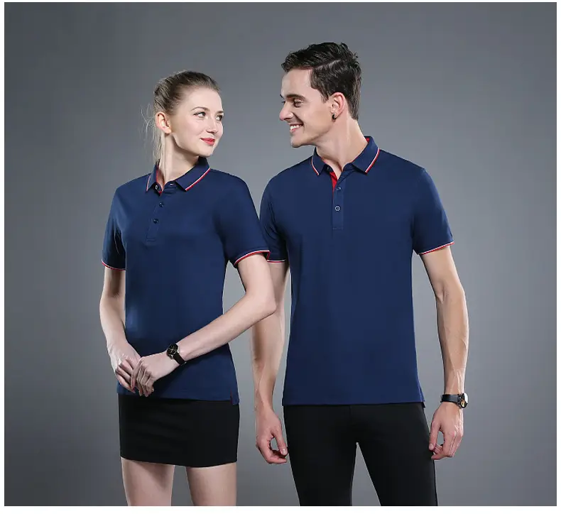Summer Polo Shirt with Red Embroidery & Blue Color — feature 26