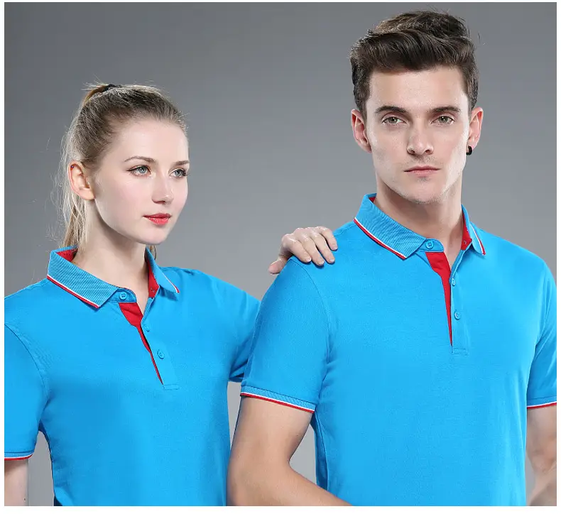 Summer Polo Shirt with Red Embroidery & Blue Color — feature 28
