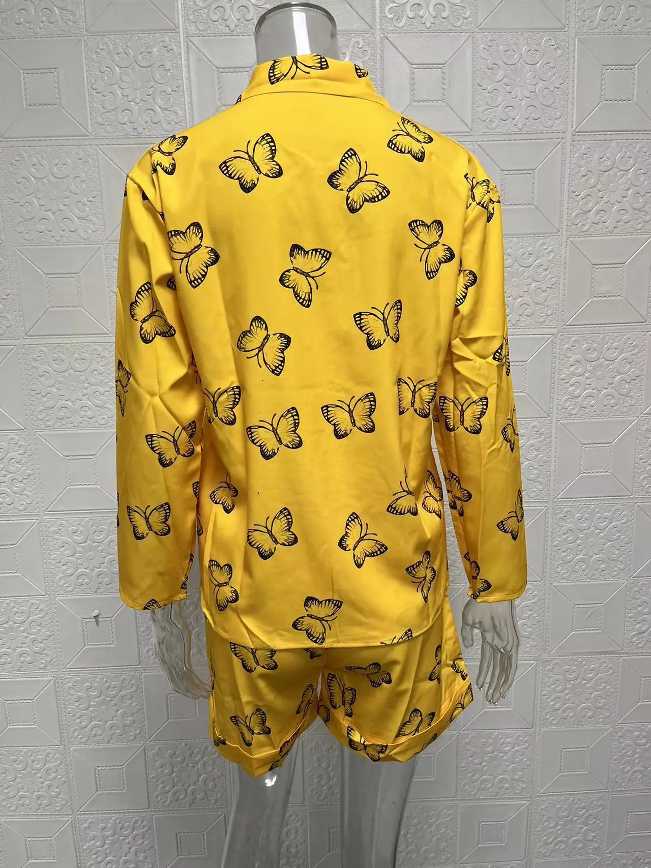 Women Yellow Zipper Shorts Top Set Summer 2024 — feature 18