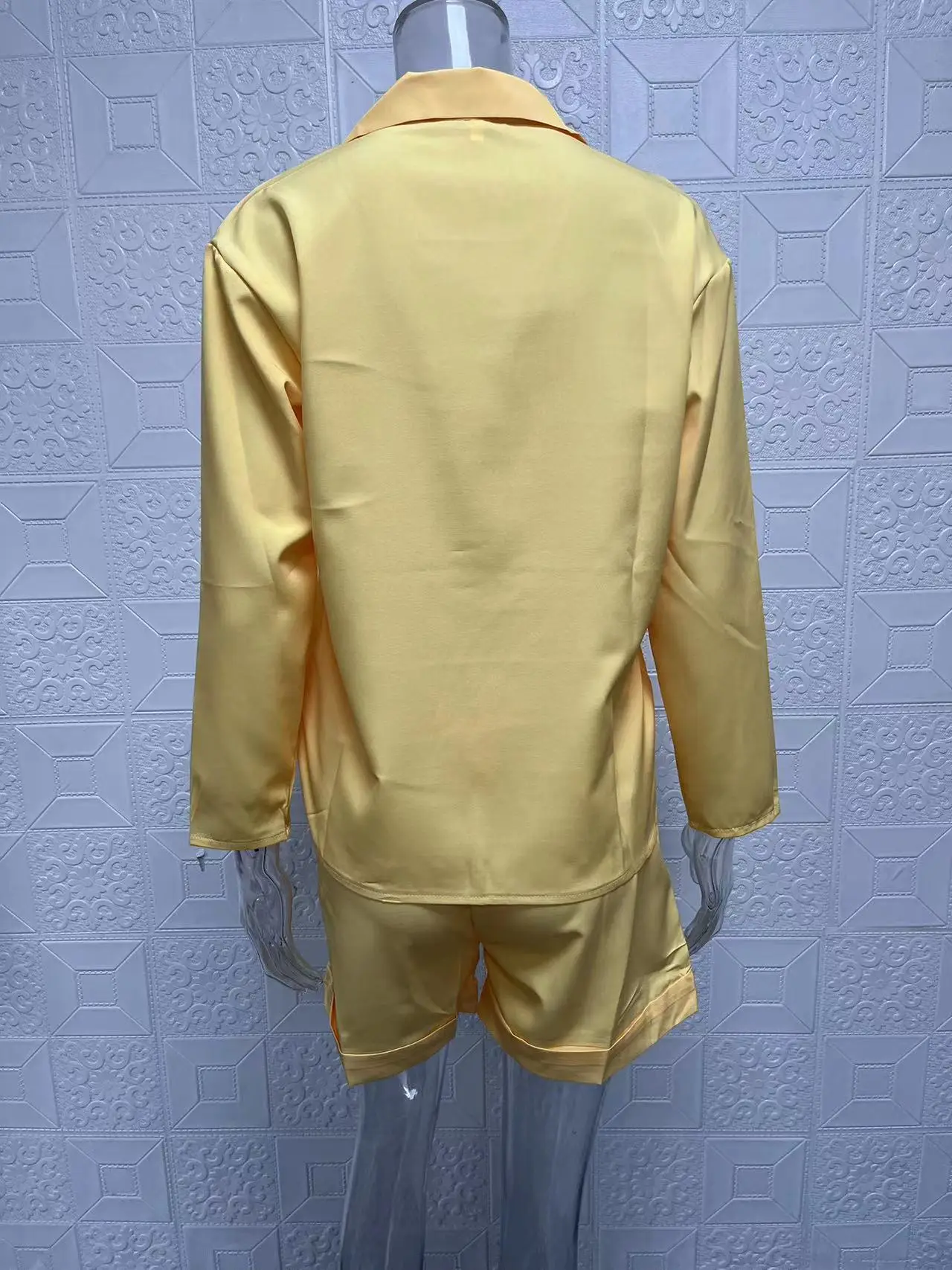 Women Yellow Zipper Shorts Top Set Summer 2024 — feature 22