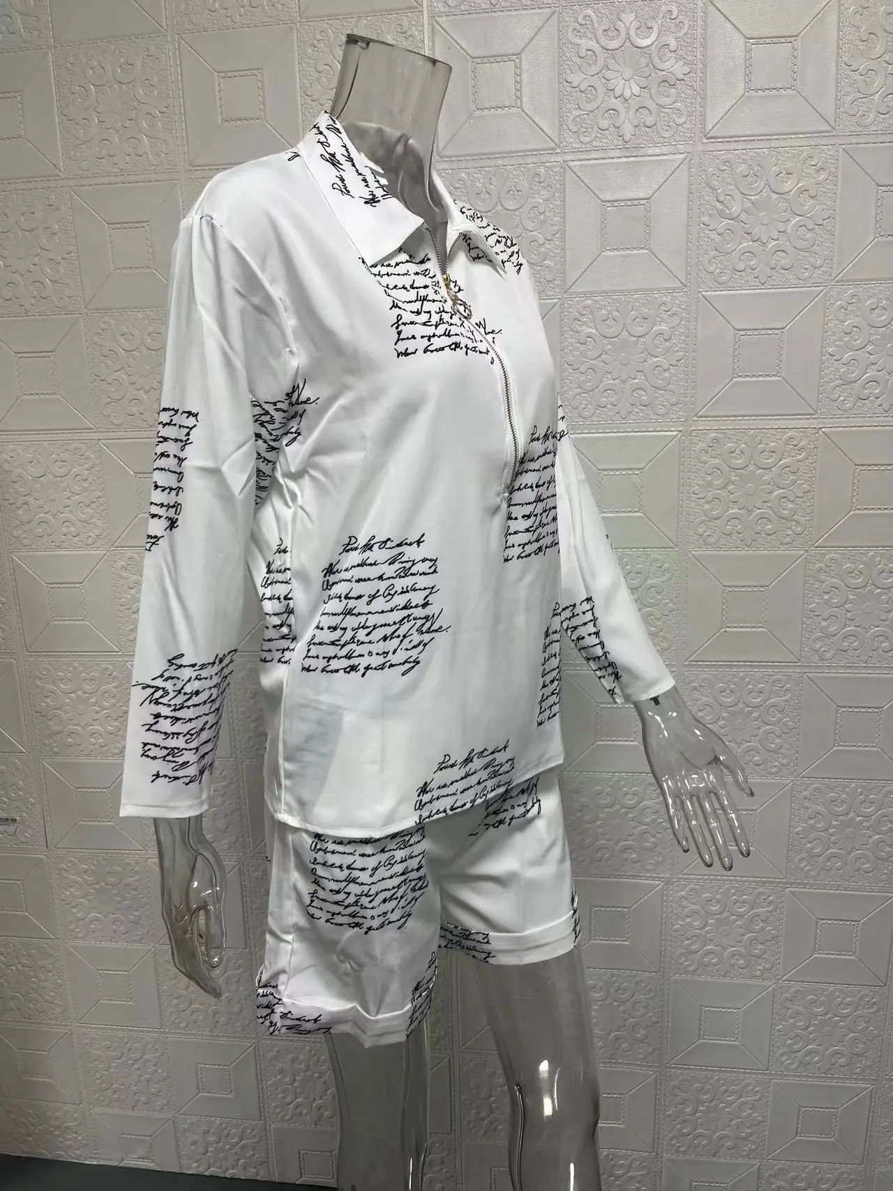 Women Yellow Zipper Shorts Top Set Summer 2024 — feature 25