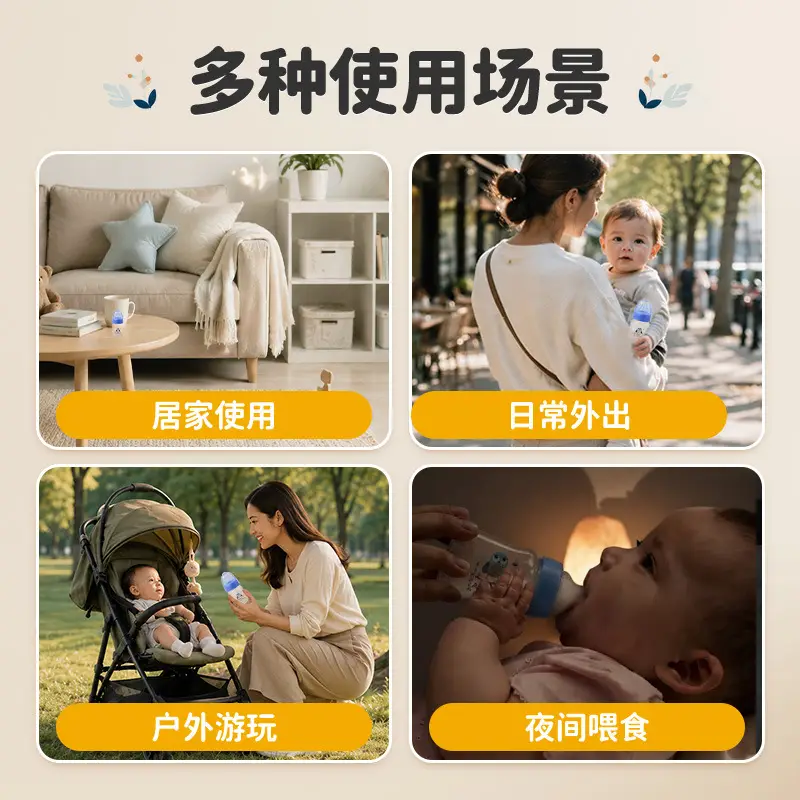 Baby Bottle 60ml Mini Plastic Pp Bottle for Newborns, Anti-Choking, Drop-Resistant, Standard Mouth Bottle, Manufacturer Wholesale