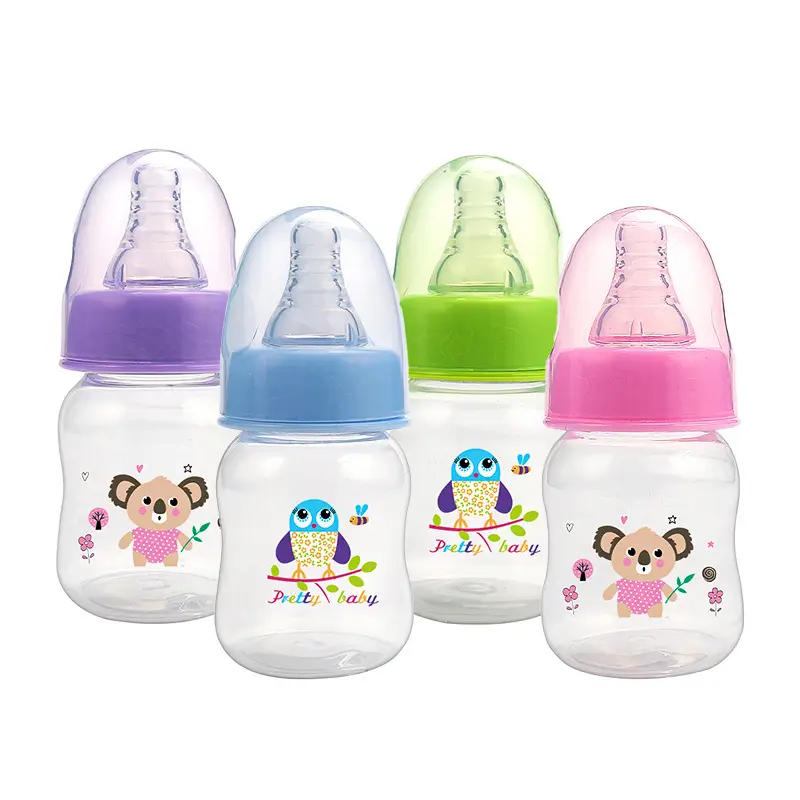 Baby Bottle 60ml Mini Plastic Pp Bottle for Newborns, Anti-Choking, Drop-Resistant, Standard Mouth Bottle, Manufacturer Wholesale