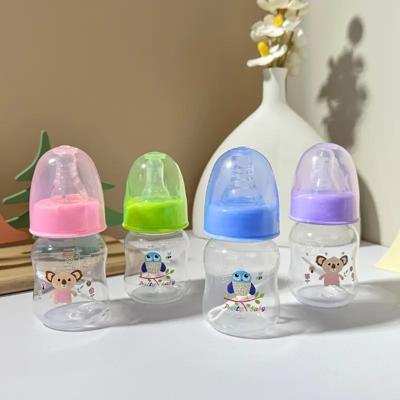 Baby Bottle 60ml Mini Plastic Pp Bottle for Newborns, Anti-Choking, Drop-Resistant, Standard Mouth Bottle, Manufacturer Wholesale
