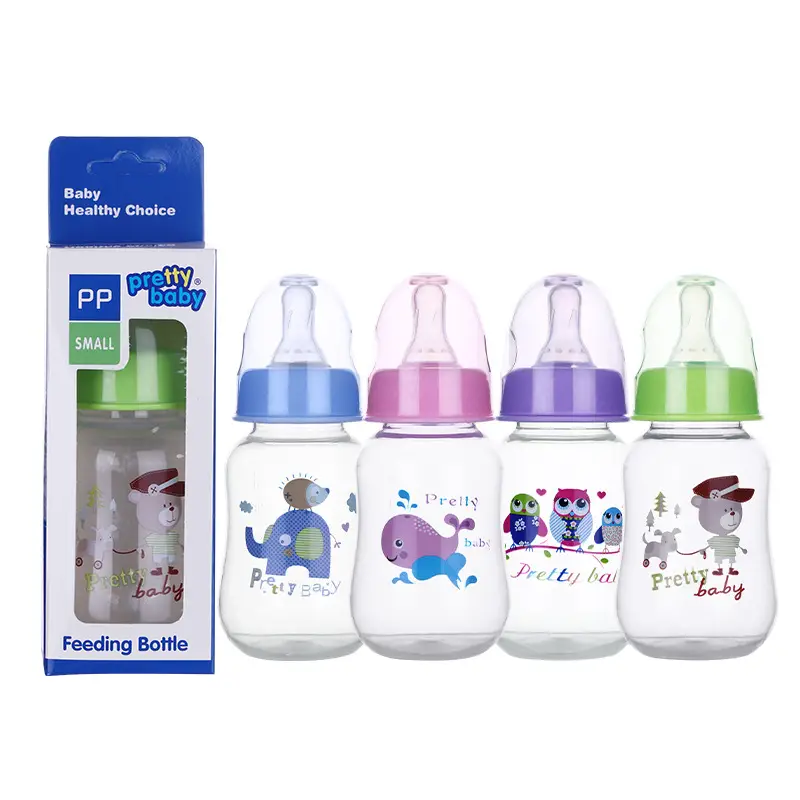 Baby Bottle 60ml Mini Plastic Pp Bottle for Newborns, Anti-Choking, Drop-Resistant, Standard Mouth Bottle, Manufacturer Wholesale