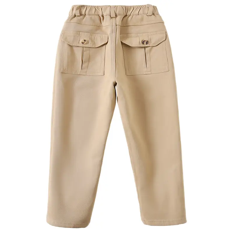 Boys Khaki Cotton Pants Extra Large School Wear